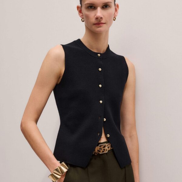 Me + Em Milano Knit Waistcoat
