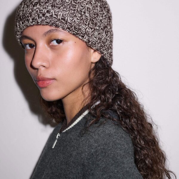 Merino + Cashmere – luxury British Brown in Me and Em exclusively at Coveti