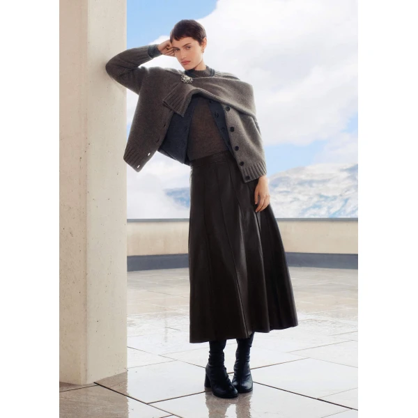 Me and Em Panelled Maxi Skirt
Soft Leather Skirt, view 2