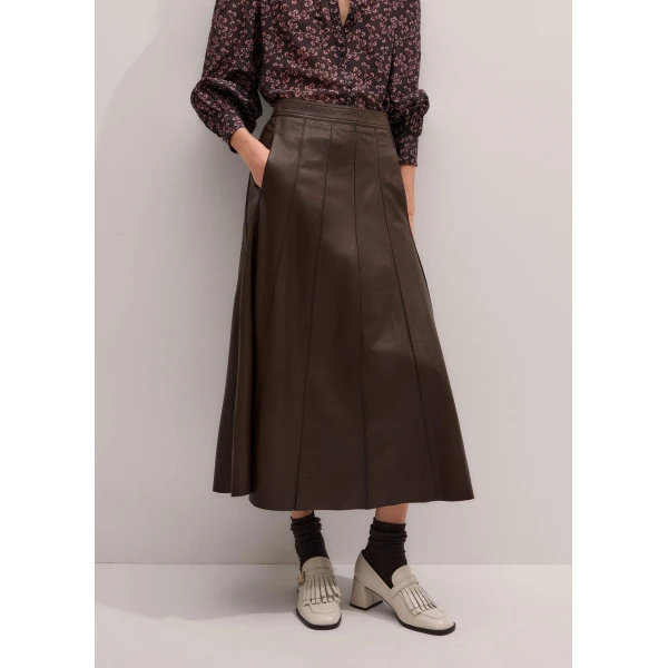 Me and Em Panelled Maxi Skirt
Soft Leather Skirt, view 6
