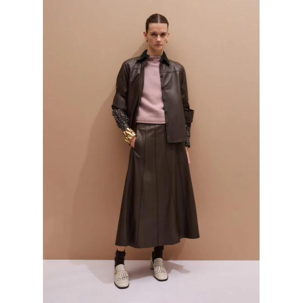 Me and Em Panelled Maxi Skirt
Soft Leather Skirt, view 7