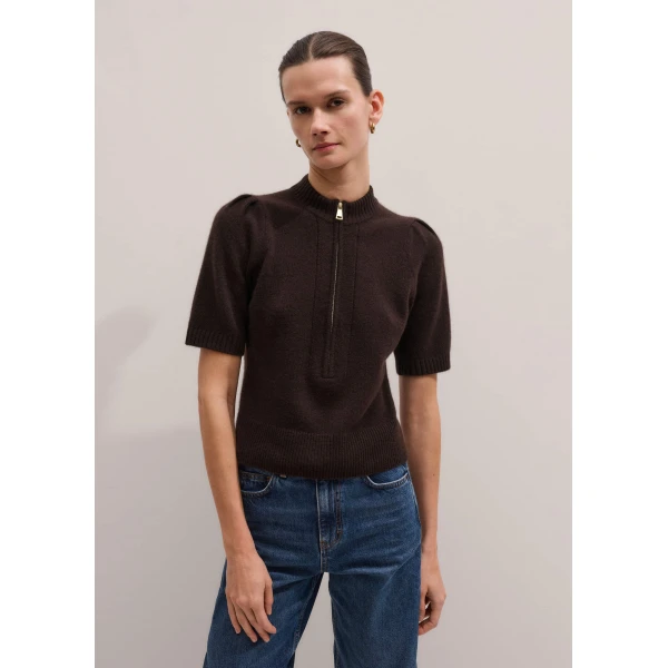 Me and Em Pouf Sleeve Knit Tee
Cashmere, view 3
