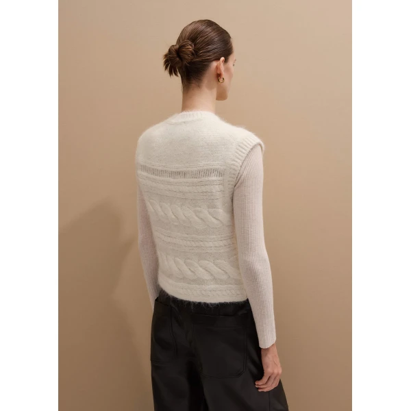 Me and Em Relaxed Cable Vest
Alpaca Blend Top, view 4