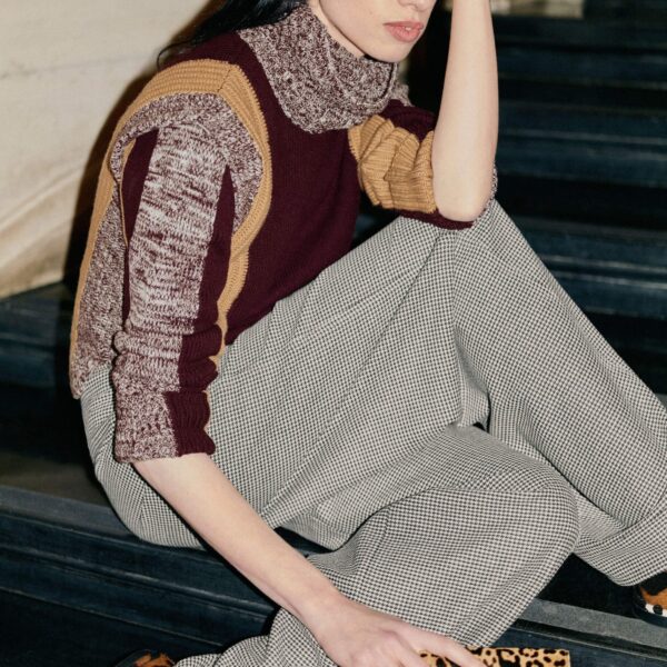 Merino + Cashmere – luxury British Red in Me and Em exclusively at Coveti