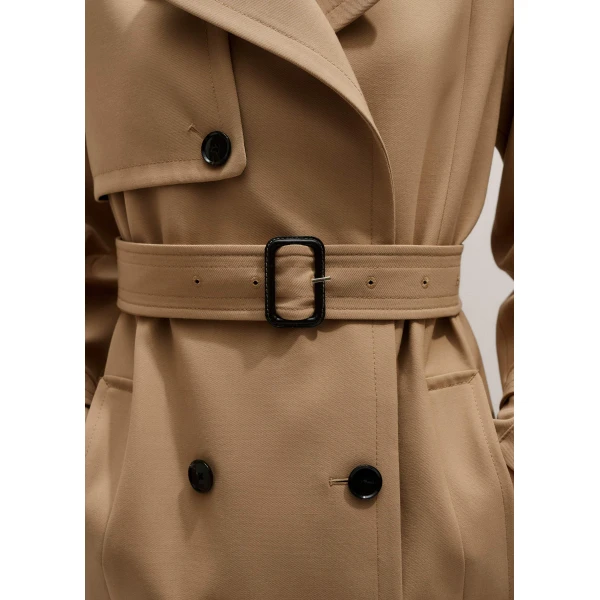 Me and Em Relaxed Trench Coat
Water Resistant Blend Coat, view 2