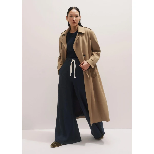 Me and Em Relaxed Trench Coat
Water Resistant Blend Coat, view 4
