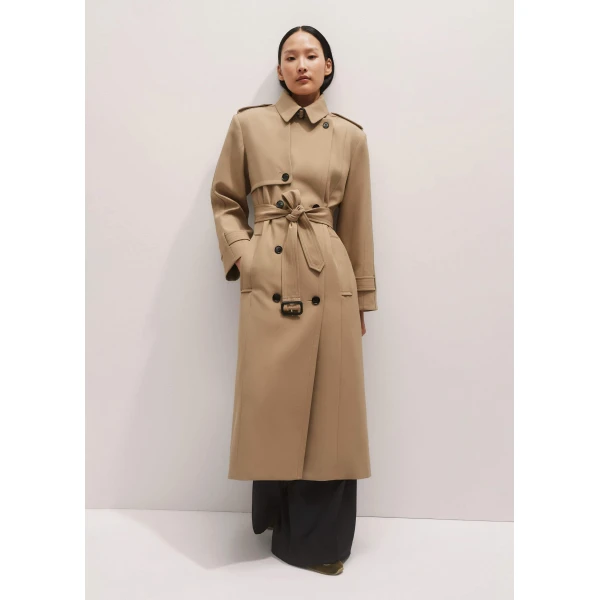 Me and Em Relaxed Trench Coat
Water Resistant Blend Coat, view 6