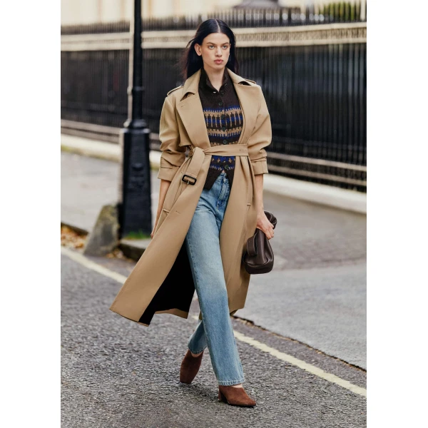 Me and Em Relaxed Trench Coat
Water Resistant Blend Coat, view 7