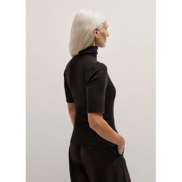 Me and Em Roll Neck Knit Tee
Superfine Merino, view 2