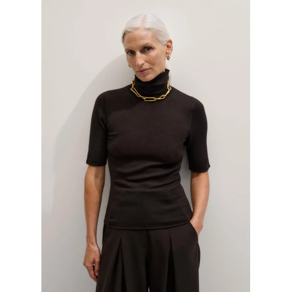 Me and Em Roll Neck Knit Tee
Superfine Merino, view 4