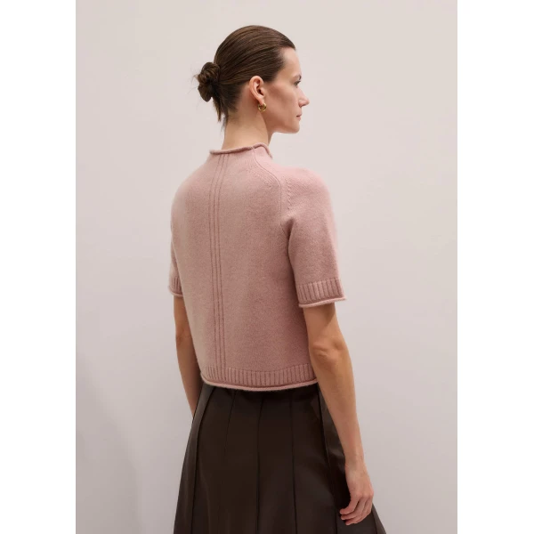 Me and Em Roll Trim Knit Tee
Cashmere, view 2