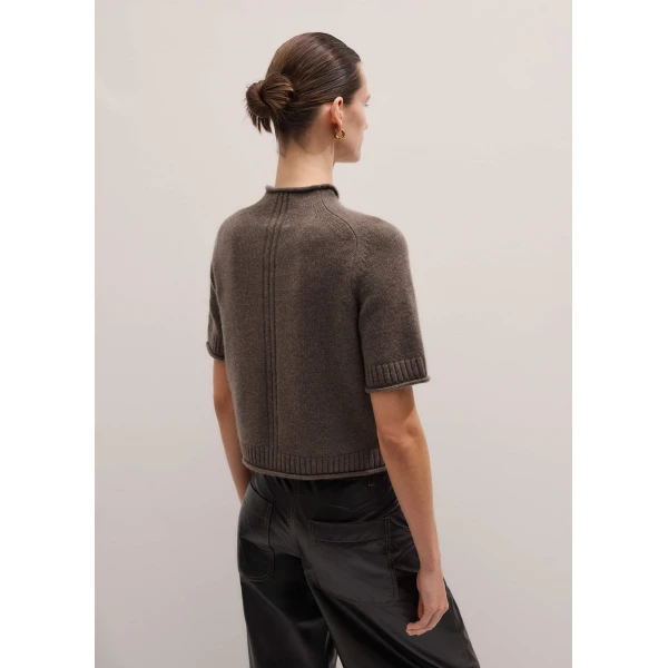 Me and Em Roll Trim Knit Tee
Cashmere, view 2