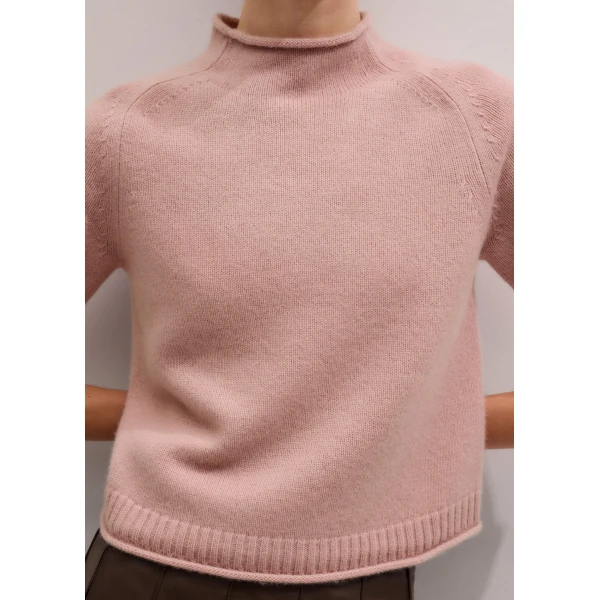 Me and Em Roll Trim Knit Tee
Cashmere, view 6
