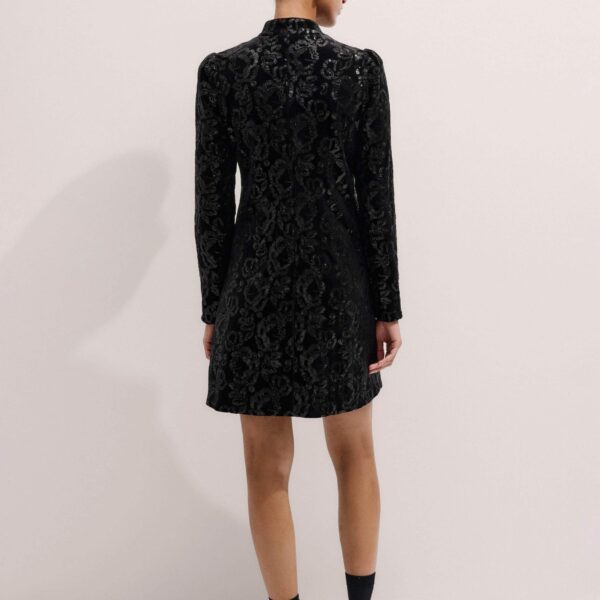 Sequin Velour – luxury British Black in Me and Em exclusively at Coveti