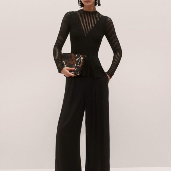 Fine Metallic Knit – luxury British Black in Me and Em exclusively at Coveti