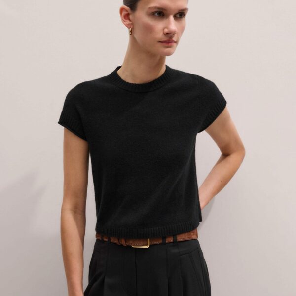 Cashmere – luxury British Black in Me and Em exclusively at Coveti