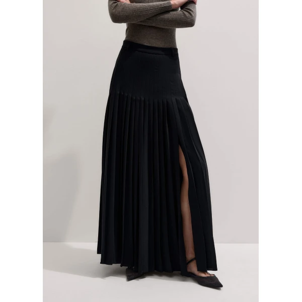 Me and Em Slit Full-Length Skirt
Fluid Crepe Skirt, view 5