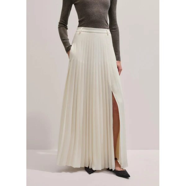 Me and Em Slit Full-Length Skirt
Fluid Crepe Skirt, view 6