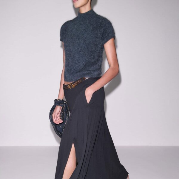 Fluid Crepe – luxury British Black in Me and Em exclusively at Coveti