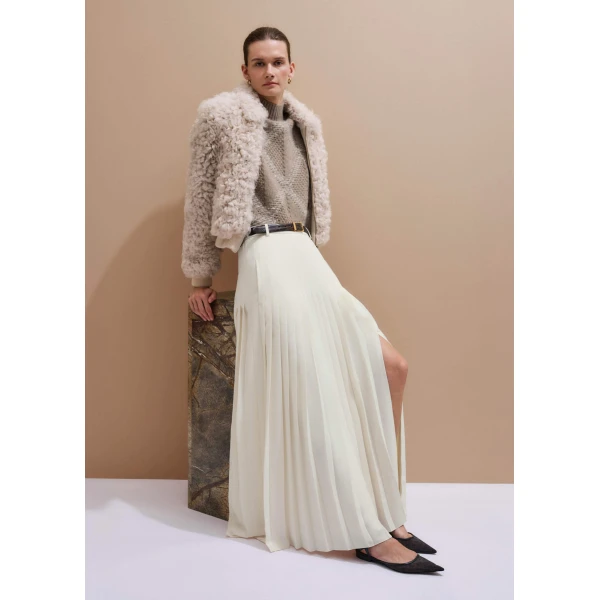 Me and Em Slit Full-Length Skirt
Fluid Crepe Skirt, view 7