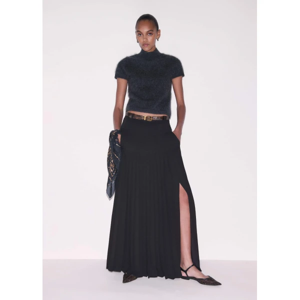 Me and Em Slit Full-Length Skirt
Fluid Crepe Skirt, view 7