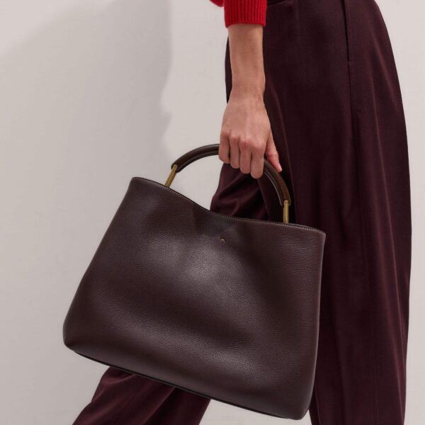 Italian Leather – luxury British Red in Me and Em exclusively at Coveti
