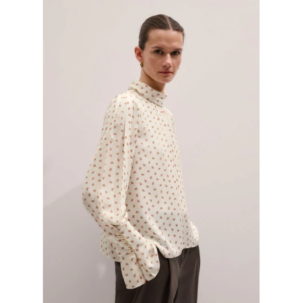 Me and Em Straight Blouse + Tie
Fluid Matte Silk, view 3
