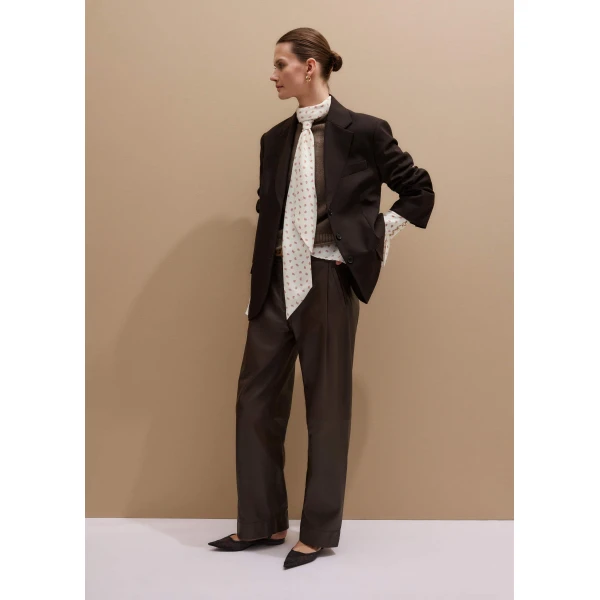 Me and Em Straight Blouse + Tie
Fluid Matte Silk, view 5