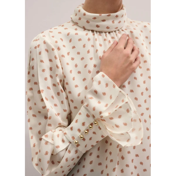 Me and Em Straight Blouse + Tie
Fluid Matte Silk, view 6
