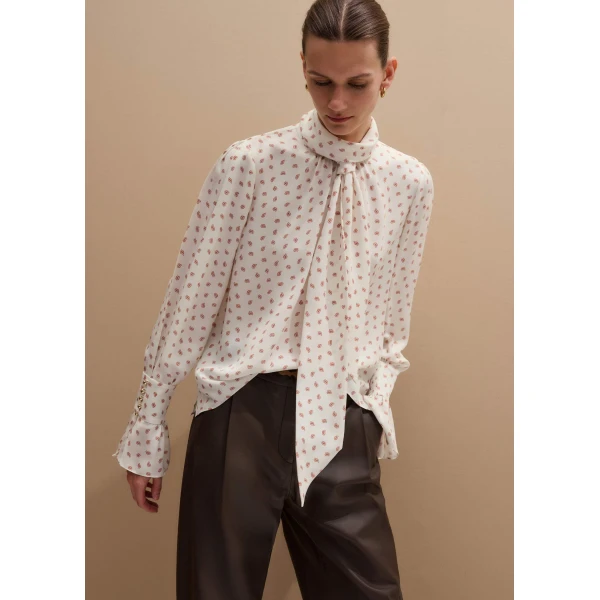 Me and Em Straight Blouse + Tie
Fluid Matte Silk, view 7