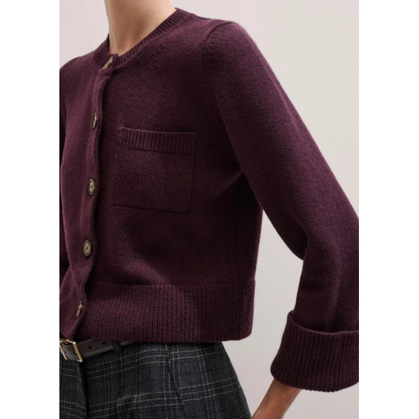 Me and Em Straight Cardigan
Merino + Cashmere Knit, view 3