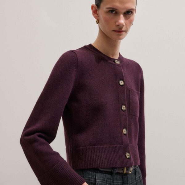 Merino + Cashmere – luxury British Red in Me and Em exclusively at Coveti