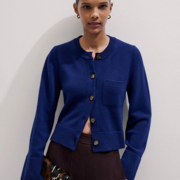 Merino + Cashmere – luxury British Blue in Me and Em exclusively at Coveti