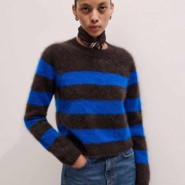 Me + Em Stripe Crop Sweater