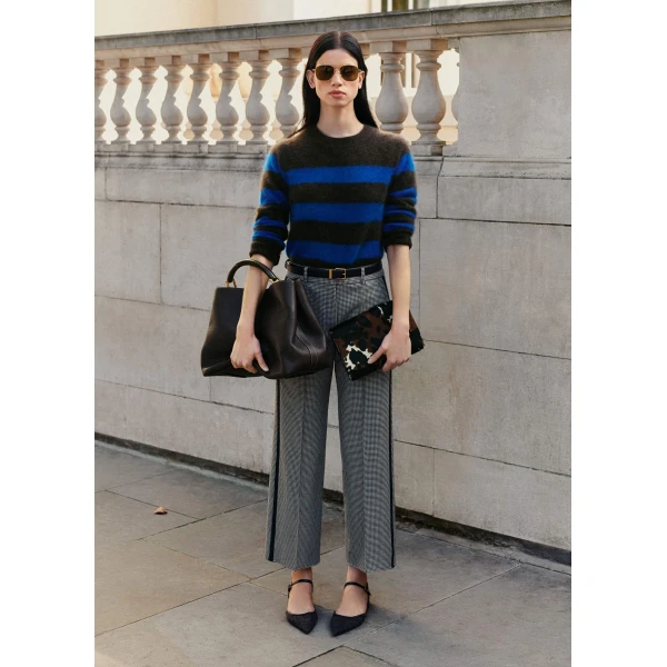 Me and Em Stripe Crop Sweater
Brushed Cashmere Knit, view 5