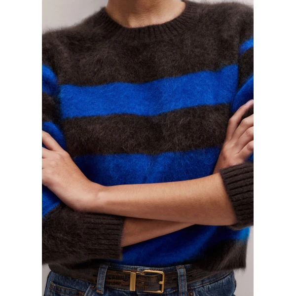 Me and Em Stripe Crop Sweater
Brushed Cashmere Knit, view 6