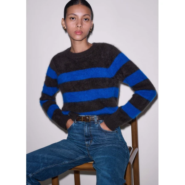 Me and Em Stripe Crop Sweater
Brushed Cashmere Knit, view 7