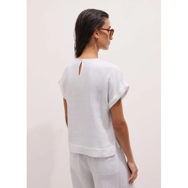 Me and Em Summer Tee
Cotton Cheesecloth Top, view 2