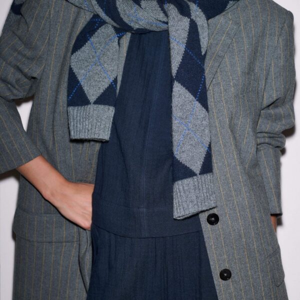 Cotton Cheesecloth – luxury British Blue in Me and Em exclusively at Coveti