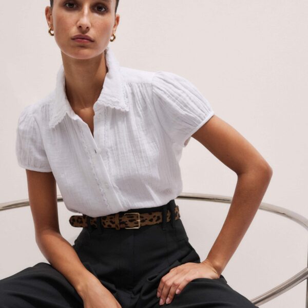 Me + Em Summer Trim Blouse