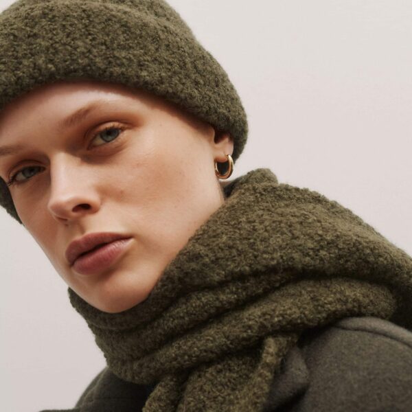 Merino + Alpaca – luxury British Green in Me and Em exclusively at Coveti