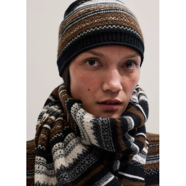 Me and Em Textured Stitch Beanie
Merino + Cashmere, view 2