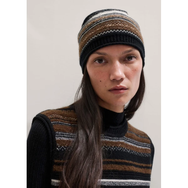 Me and Em Textured Stitch Beanie
Merino + Cashmere, view 4