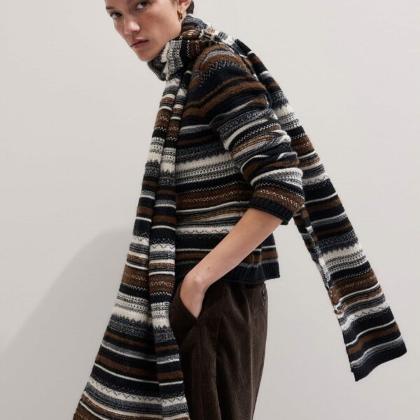 Me and Em Textured Stitch Scarf