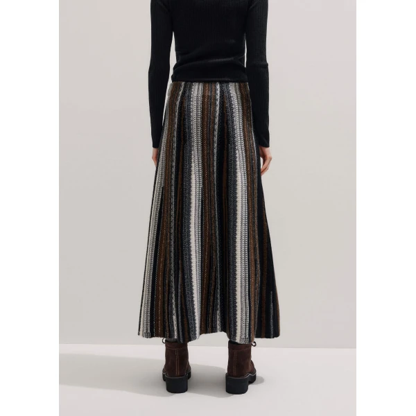 Me and Em Textured Stitch Skirt
Merino + Cashmere Skirt, view 3