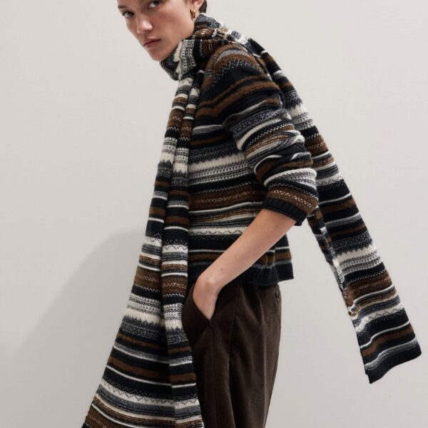 Merino + Cashmere – luxury British Black in Me and Em exclusively at Coveti