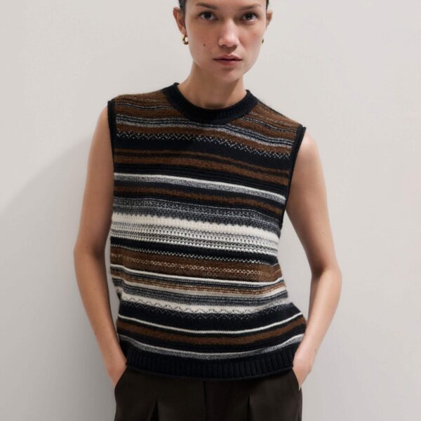 Merino + Cashmere – luxury British Black in Me and Em exclusively at Coveti