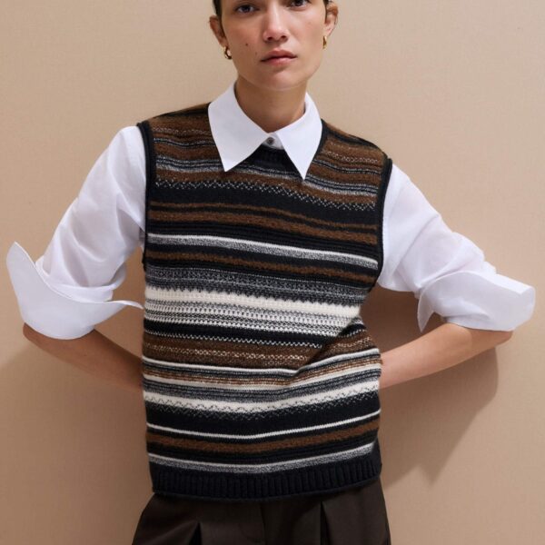 Me and Em Textured Vest + Snood
