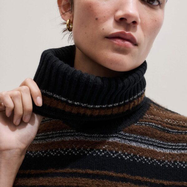 Merino + Cashmere – luxury British Black in Me and Em exclusively at Coveti