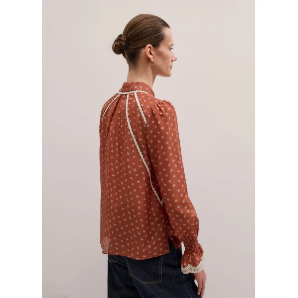 Me and Em Trim Detail Blouse
Cotton + Silk Top, view 4